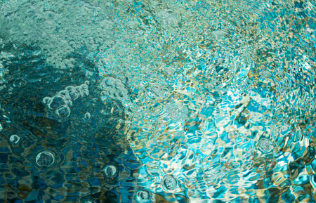 Bubbles on the water surfaceの写真素材