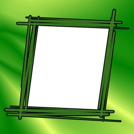 grunge green frameの写真素材