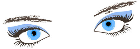 Blue eyes close upのイラスト素材