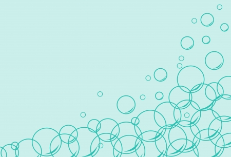 light green abstract background with bubbles, illustrationのイラスト素材