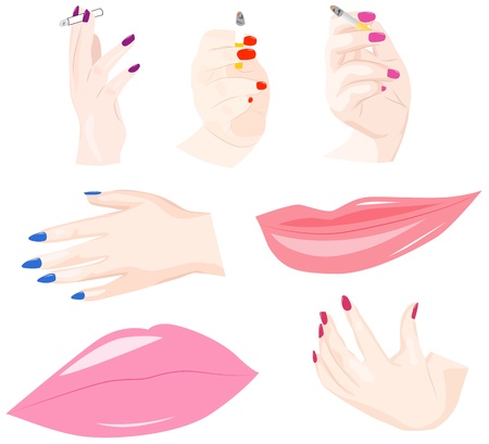 set of body partsのイラスト素材