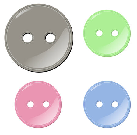 A set of four colorful buttons, vector illustrationのイラスト素材