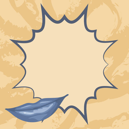 Frame in retro style with blue lips, vector illustrationのイラスト素材