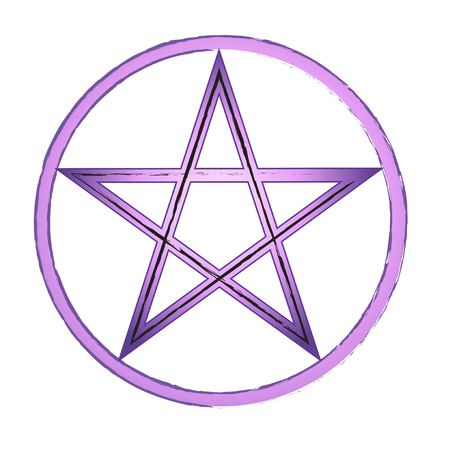 Beautiful purple pentagram