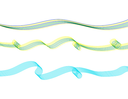 Abstract ribbon pattern of stripes. Vector illustrationのイラスト素材
