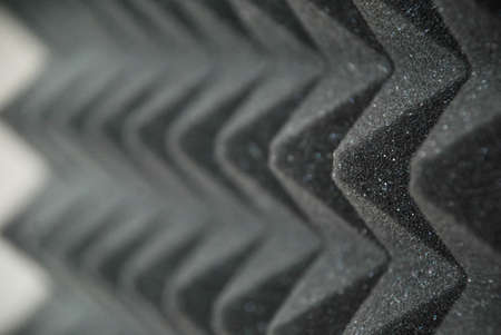 sound absorbing panel from gray foam rubberの写真素材