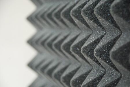 sound absorbing panel from gray foam rubberの写真素材