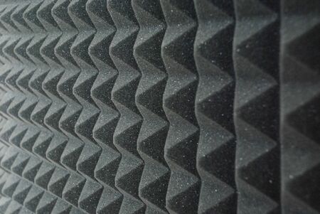 sound absorbing panel from gray foam rubber