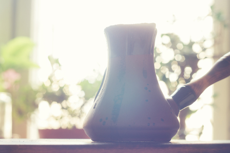 A cezve is a pot to make Turkish coffeeの写真素材