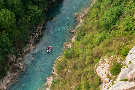 Rafting on the river Tara, Durmitor National Park, Montenegro. Top viewの写真素材