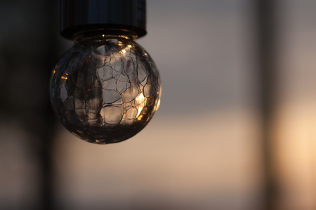 Decorative electric bulbs for outdoor lightingの写真素材