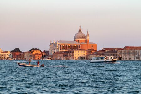 Venice, Italy. Church of the Most Holy Redeemer or Il Redentore on Giudecca islandの写真素材