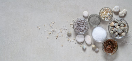 Sea minerals, salt, clay, algae and shells