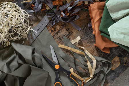 Materials for weaving camouflage nets from fabric. Russian-Ukrainian war