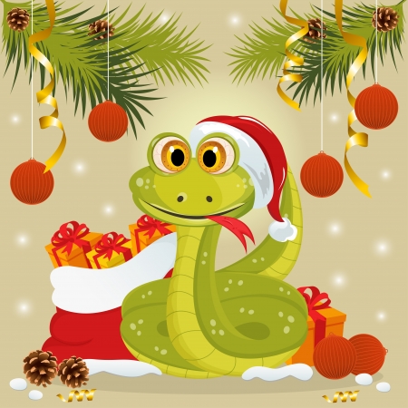 snake symbol of 2013 yearのイラスト素材