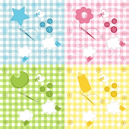 Seamless Baby Background のイラスト素材