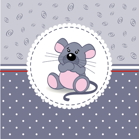 little mouse baby - vector illustrationのイラスト素材