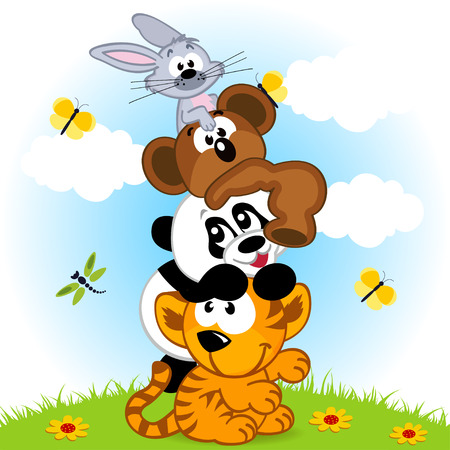 pyramid animal  - vector  illustration, epsのイラスト素材