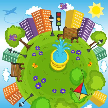 earth and environment - vector illustrationのイラスト素材