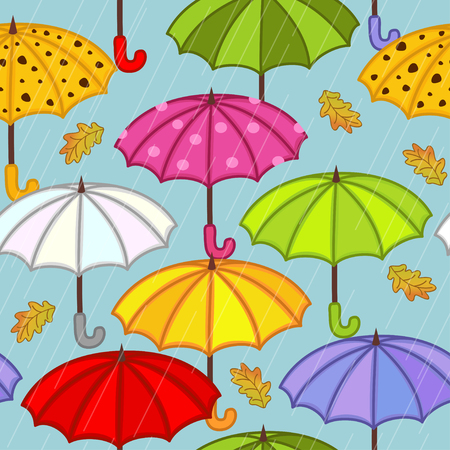 seamless pattern with umbrellaのイラスト素材