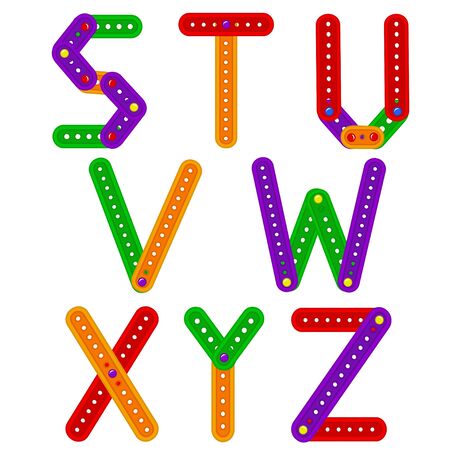 alphabet from constructor from S to Zのイラスト素材