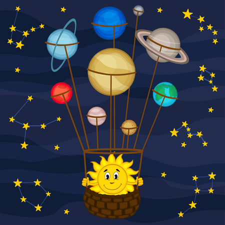 Solar system like balloonのイラスト素材