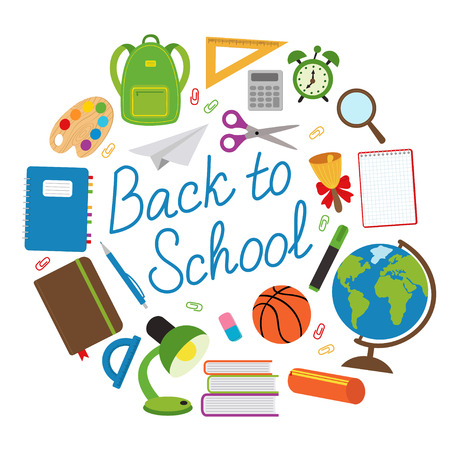 Back to school - vector illustration, epsのイラスト素材
