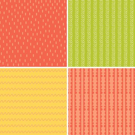 set of isolated seamless patternのイラスト素材