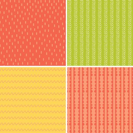 Illustration pour set of isolated seamless pattern - image libre de droit