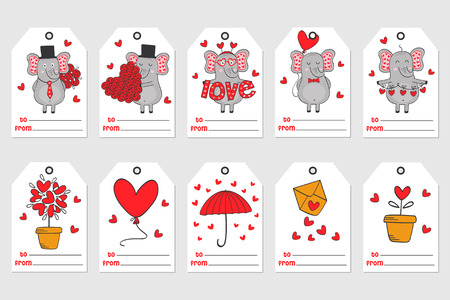 set of tags with love - vector illustration, epsのイラスト素材