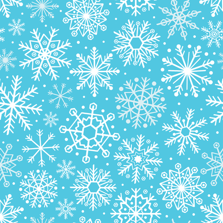 Blue pattern with snowflakes vector illustrationのイラスト素材