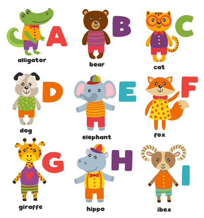 alphabet for animals - vector illustrationのイラスト素材