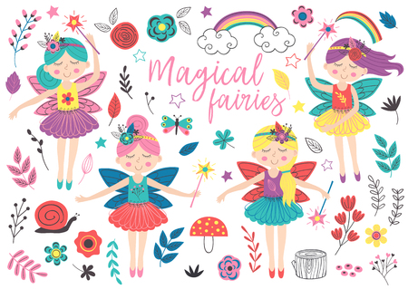 set of isolated elements and other elements - vector illustrationのイラスト素材