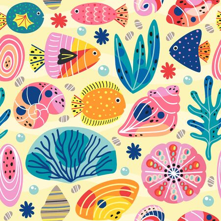 yellow seamless patternのイラスト素材