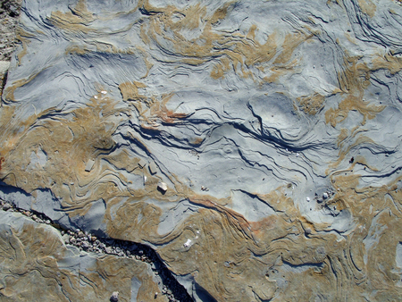 fragment of rock by the seaの写真素材