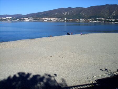 sandy coastの写真素材