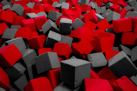 rubber foam cubesの写真素材