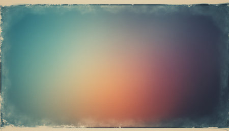 This abstract image features a smooth gradient blending calming blue tones with warm orange shades, creating a serene atmosphere. The gentle transition between colors evokes feelings of tranquility and warmth, making it perfect for backgrounds or artistic projects.の素材
