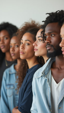 Diverse group of individuals showcasing unity and strengthの素材