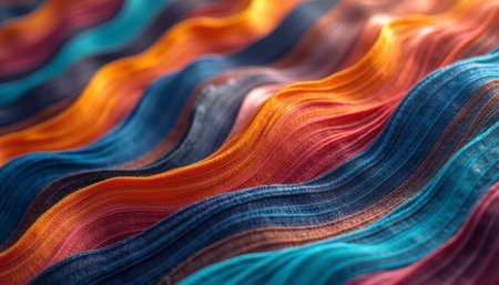 Flowing waves of vibrant fabric texturesの素材