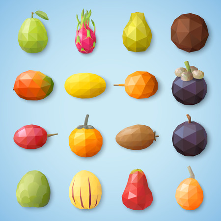 Fruit icons. Vector illustrationのイラスト素材