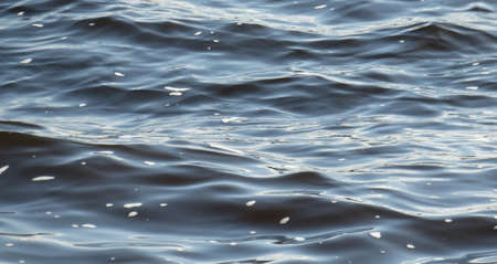 Waves on blue water texture, natural background