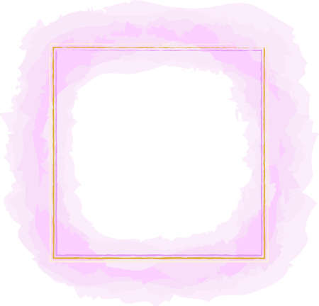 Rose abstract frame in watercolor art style on light background for decorative design. Geometric backdrop. Vector artistic illustration. Modern graphic concept.のイラスト素材