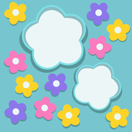 Background with floral framesのイラスト素材