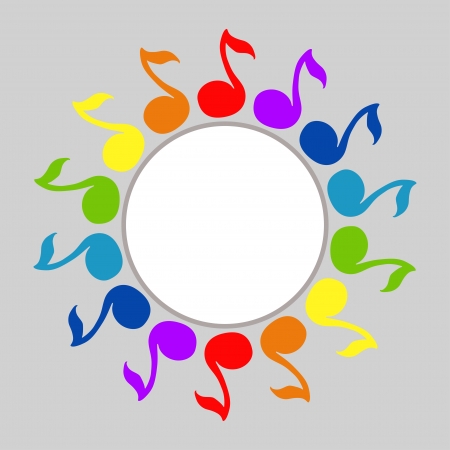 Gray background with full color notes and text field-vectorのイラスト素材