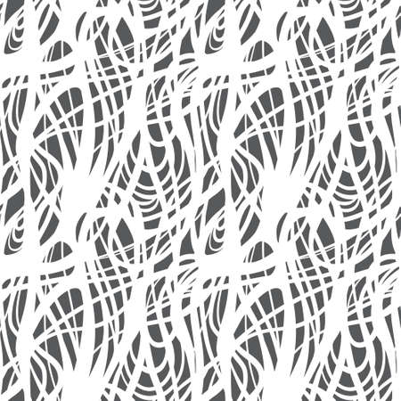 White abstract  seamless pattern on a gray background- vectorのイラスト素材