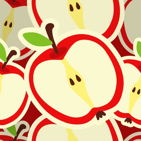 Abstract seamless pattern with applesのイラスト素材