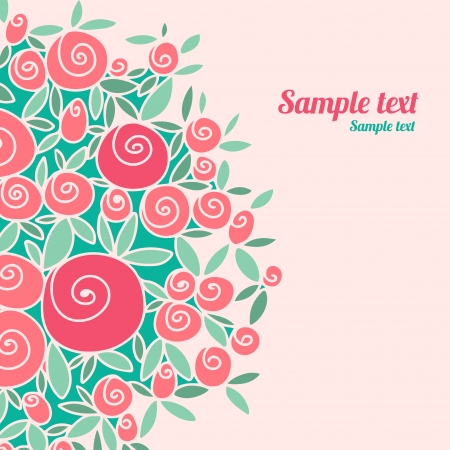 Vintage cards with stylized roses and space for text               のイラスト素材