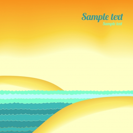 Sea beach landscape - vectorのイラスト素材