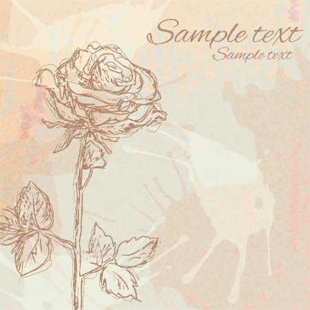 Vintage floral background with rosesのイラスト素材